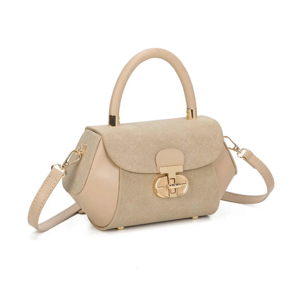 Gallantry La Evana petit sac rabat taupe suédine