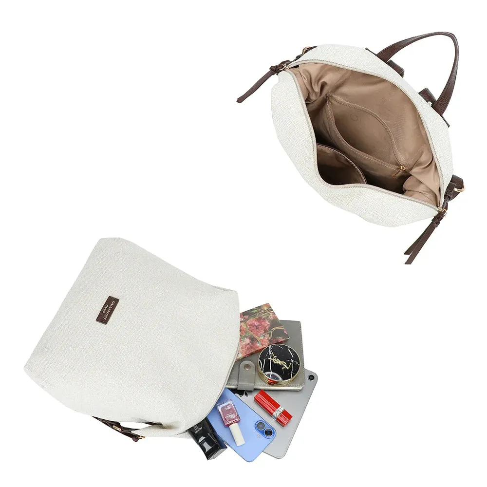 Gallantry Urbania sac à dos beige coffee 32 cm toile