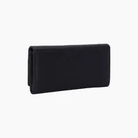 O bag Clubby grand portefeuille tissu noir zippé