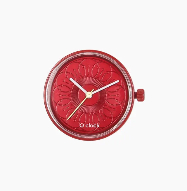 O bag O Clock British Countryside mécanisme montre bordeaux