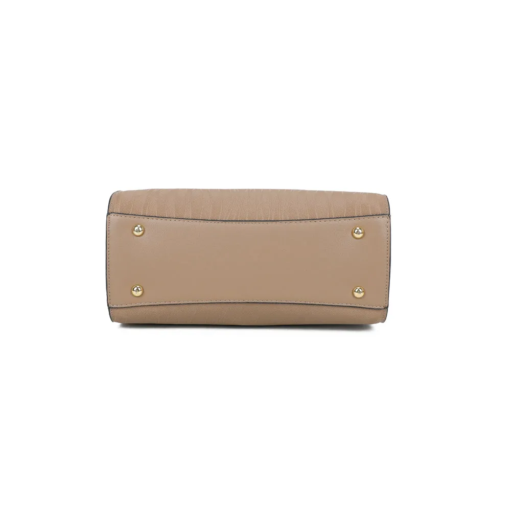 Gallantry Mazarine sac à main Taupe foncé foulard
