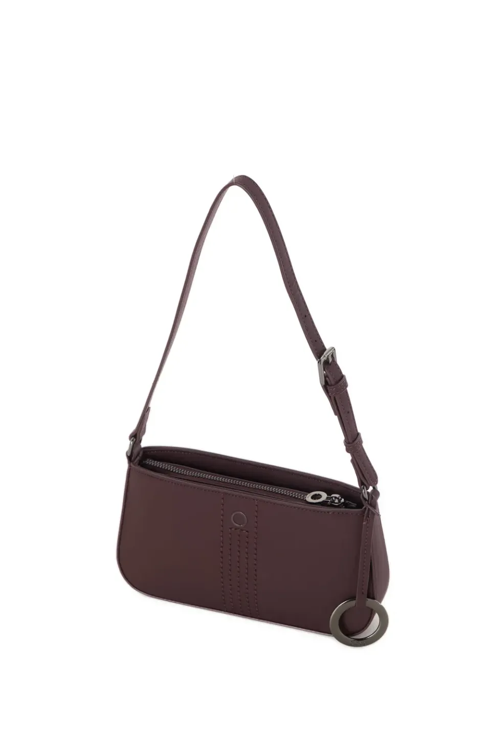 O bag Verbier sac bandoulière tissu gommé bordeaux