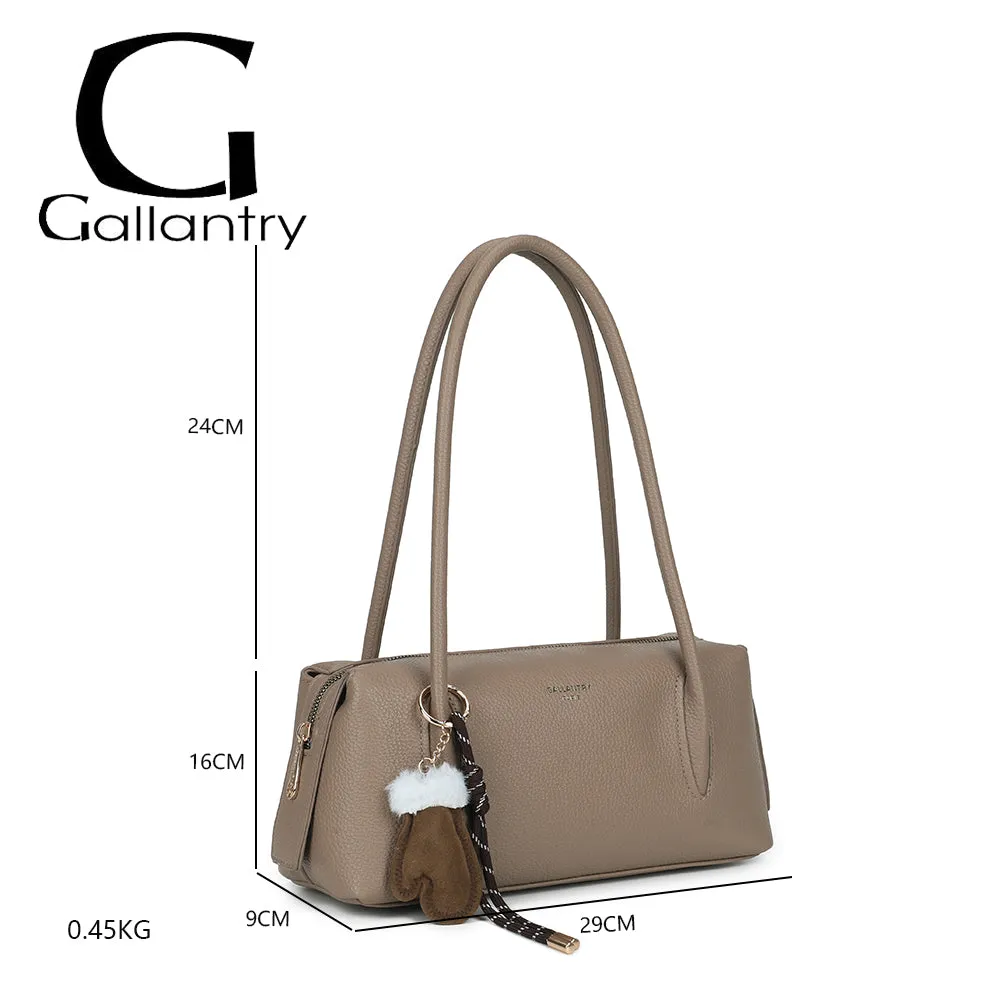 Gallantry Linotte sac à main zippé taupe grainé