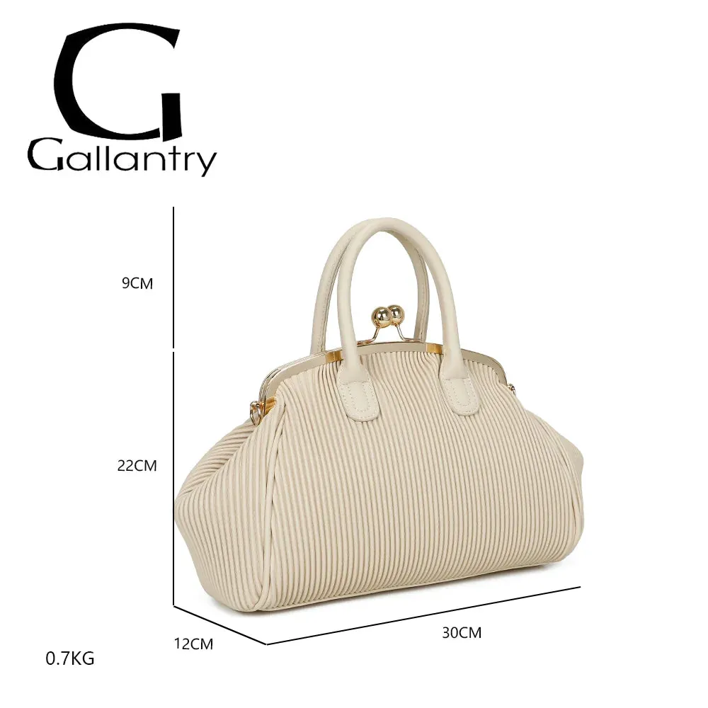 Gallantry Gabrielle Retro main beige fermoir