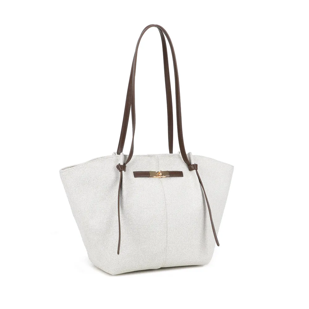 Gallantry Ivory cabas Beige/Coffee évasé léger