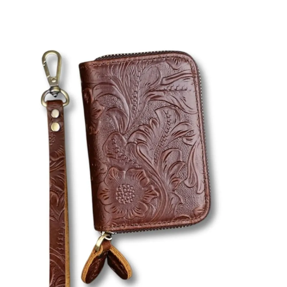 Maison Sacoches Lyana porte-clés porte-monnaie cuir double zip