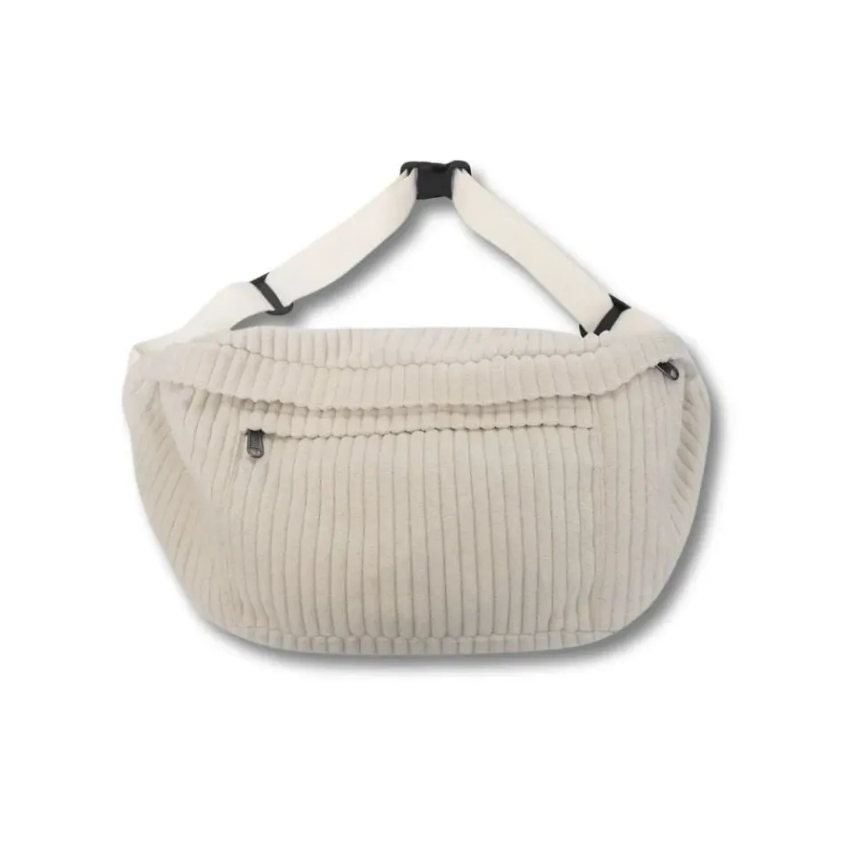 Maison Sacoches Candyce sac banane femme noir velours XXL