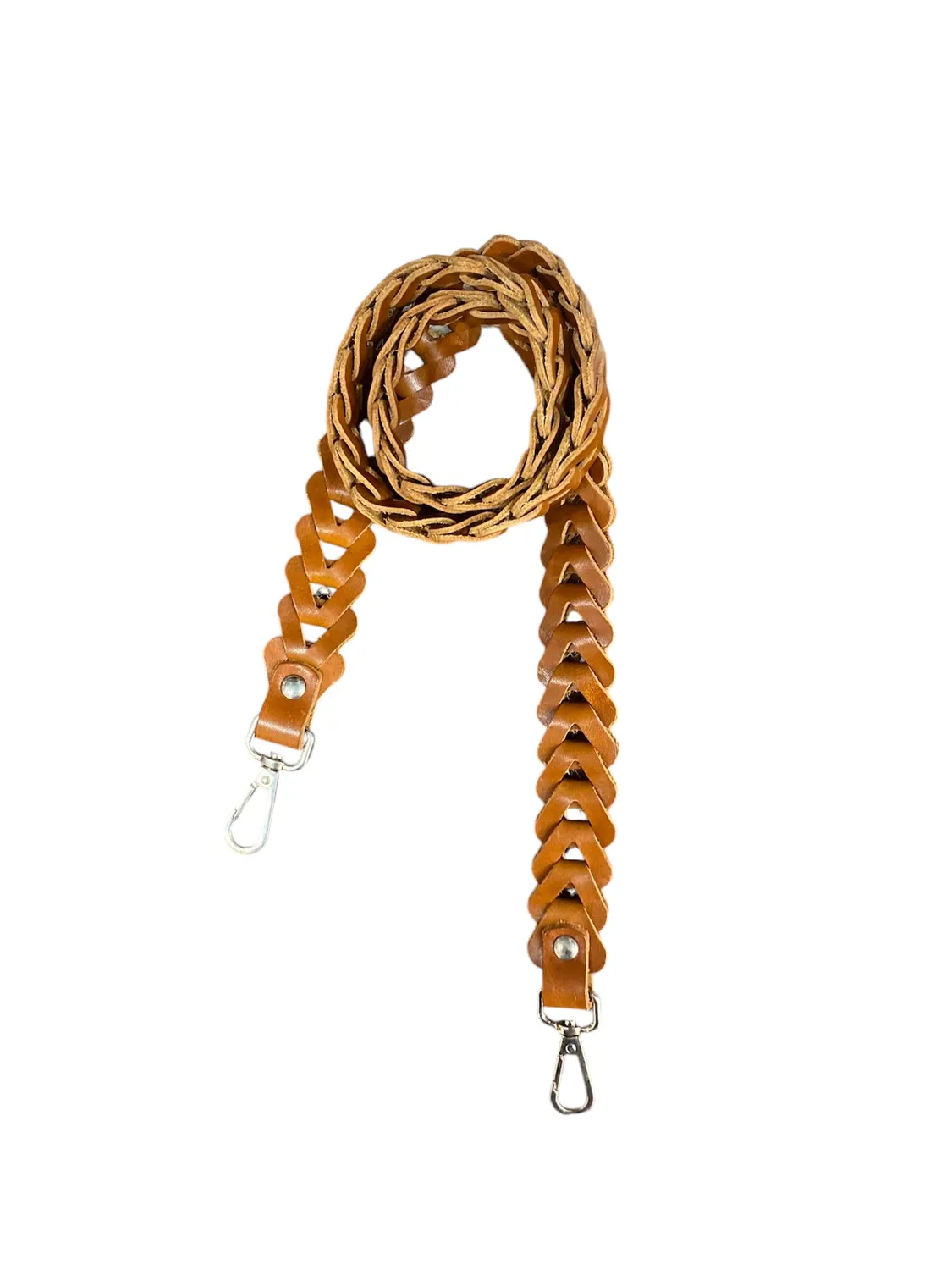 Hexagone Cuir Croisillons anse cuir marine cuir vachette 1,05 m