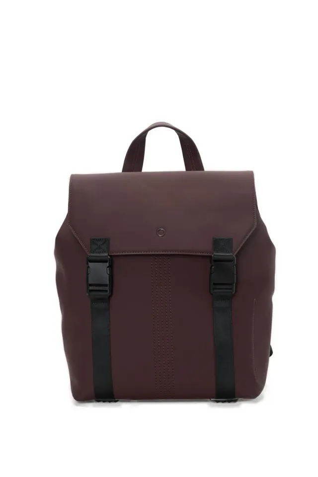O bag Livigno sac à dos tissu gommé bordeaux