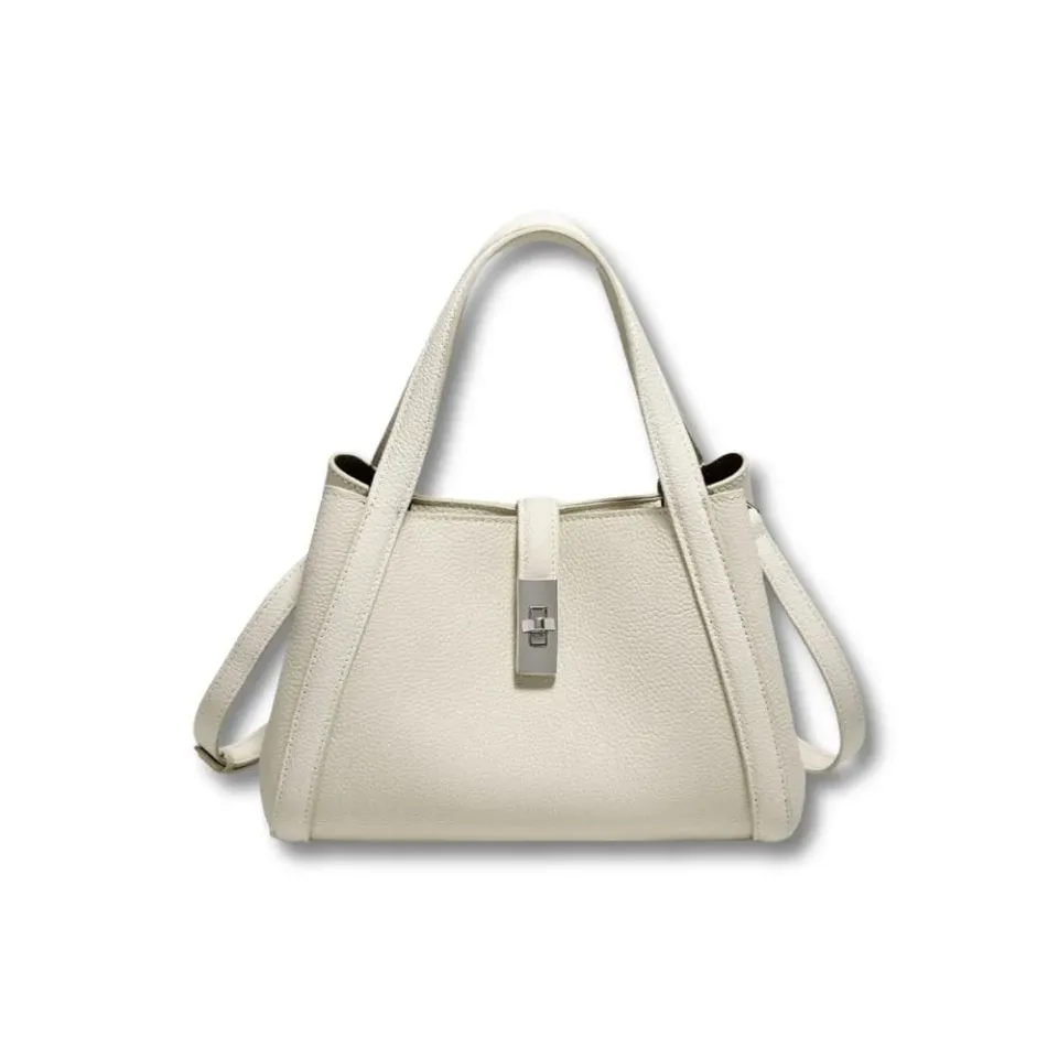 Maison Sacoches Seraphine sac à main cuir blanc véritable