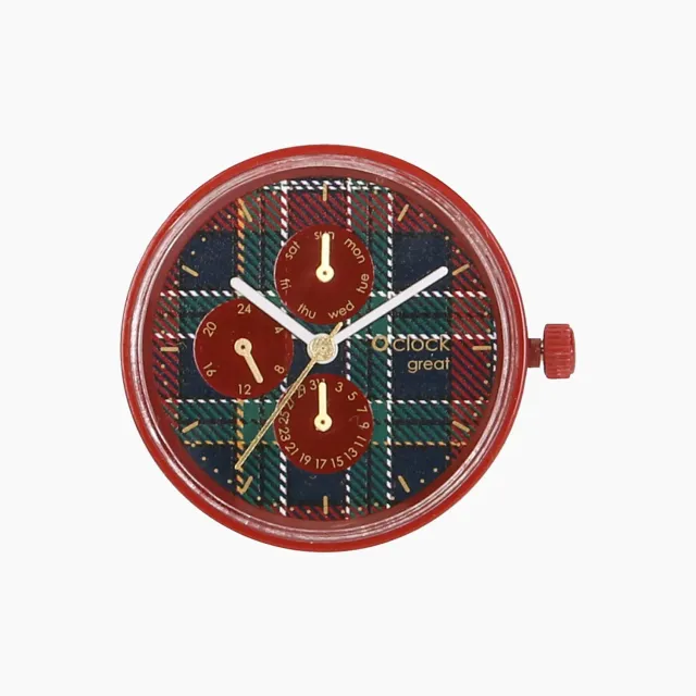 O clock great cadran Royal Ascot bordeaux tartan date