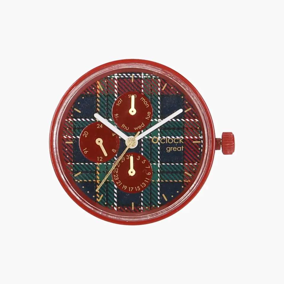 O clock Great Royal mécanisme montre bordeaux