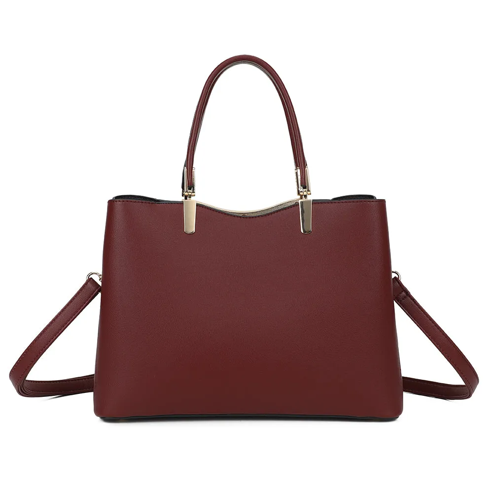 Gallantry Le Azalée sac à main bordeaux grainé