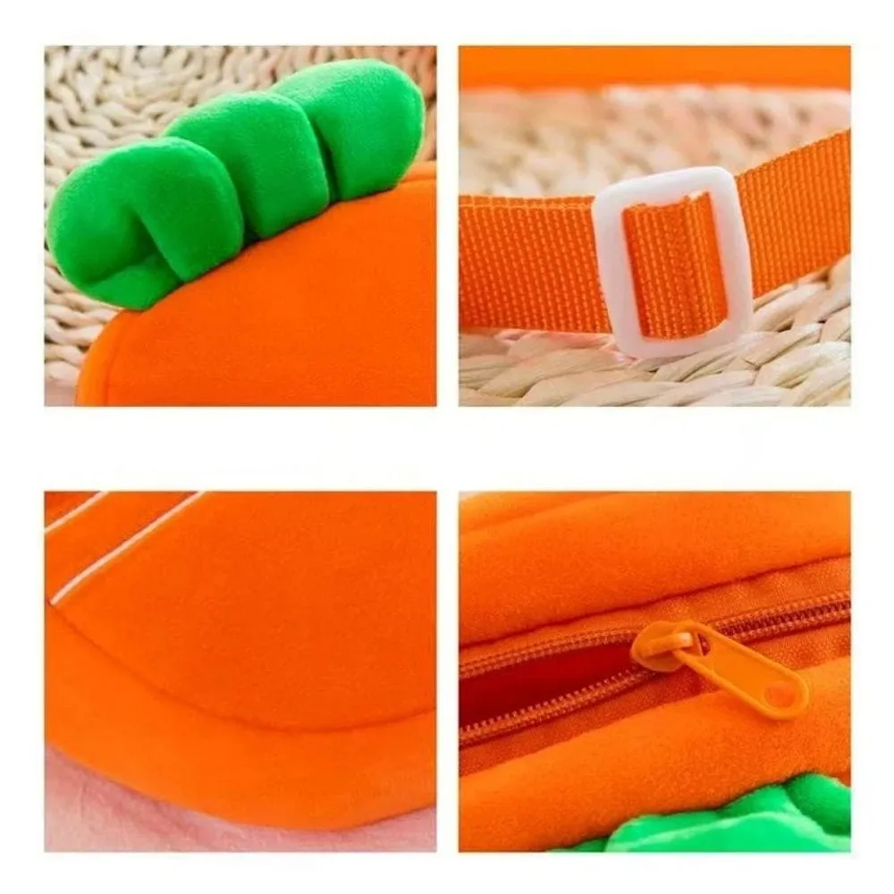 Maison Sacoches Vela Sac Fille Orange Peluche Fruit