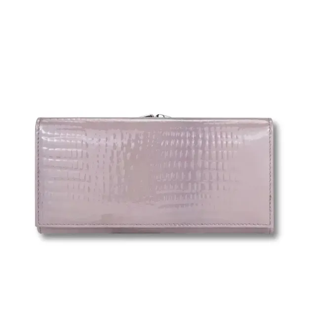 Maison Sacoches Kaïa Portefeuille Femme Rose Cuir Verni