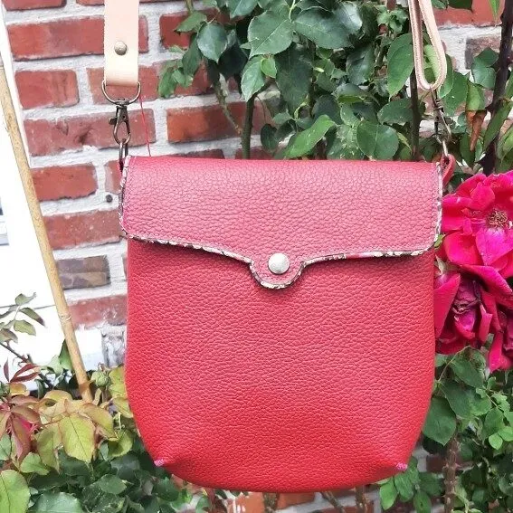 Atelier Anne R Myrlande sac bandoulière cuir rouge
