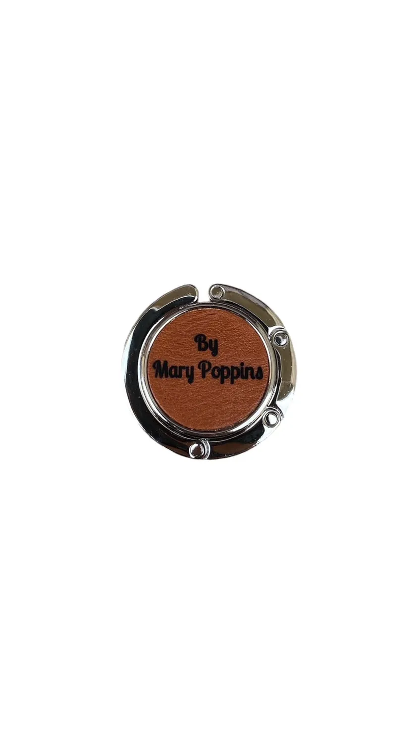 Hexagone Cuir By Mary Poppins accroche-sac cuir Cognac aimanté