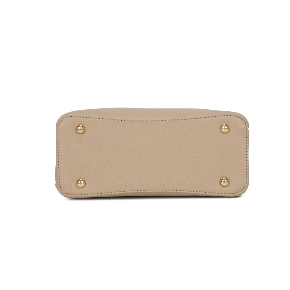 Gallantry Paris La Rosella sac à main taupe grainé