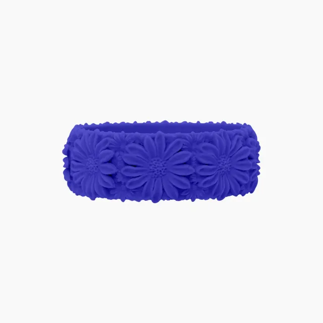O bag O Bracelet Daisy Big silicone bleu électrique