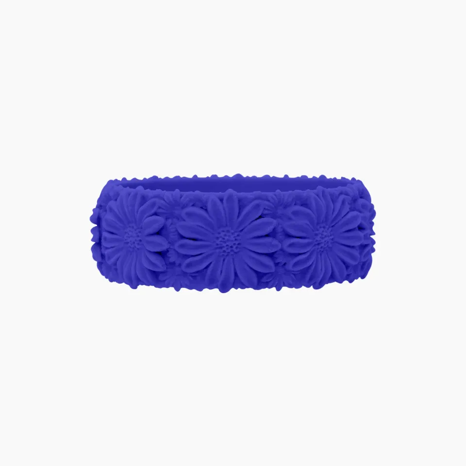 O bag O Bracelet Daisy Big silicone bleu électrique