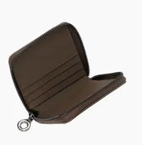 O bag O half Wally Bucaneve portefeuille chocolat zippé