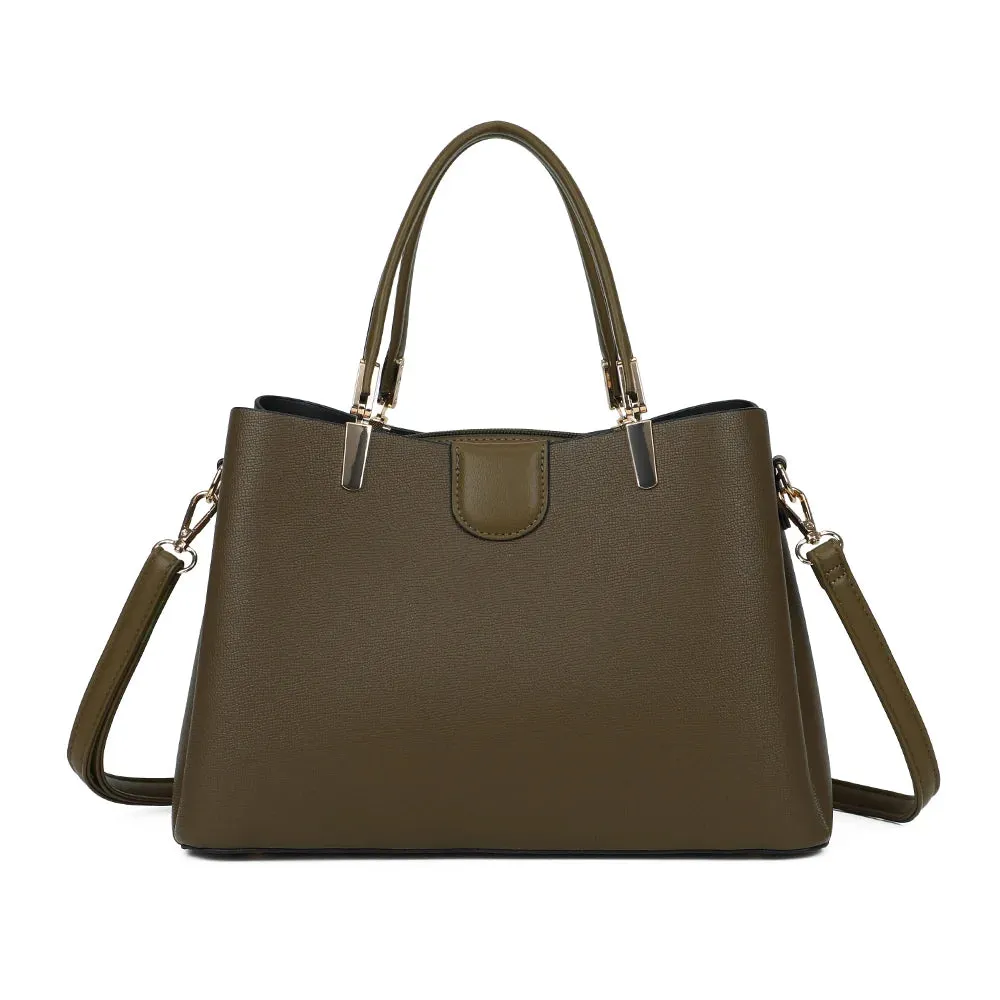 Gallantry Paris Le Zelya sac cabas taupe foncé 3 compartiments