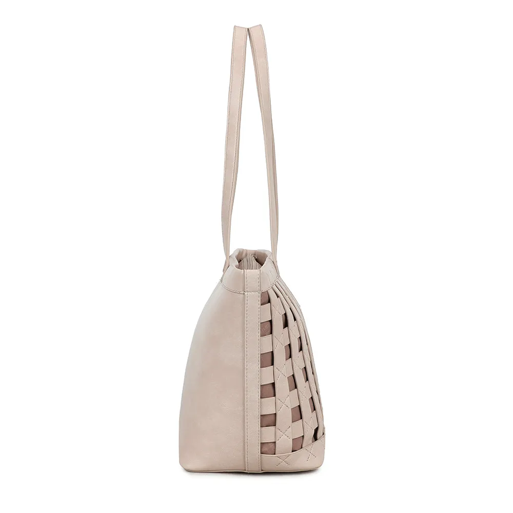 Gallantry Paris Naeva sac à main beige tressé