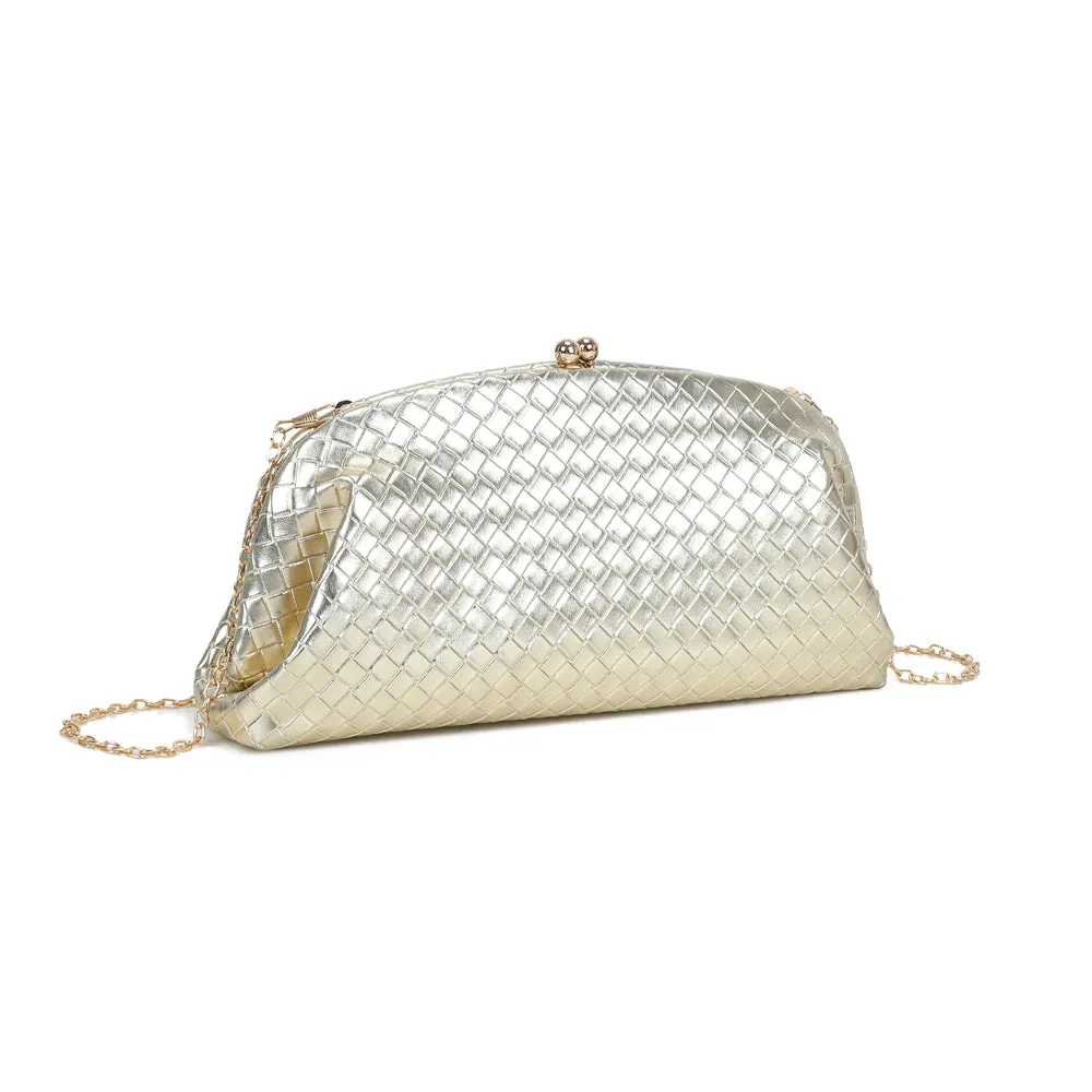 Gallantry Paris Doria pochette noire tressée soirée