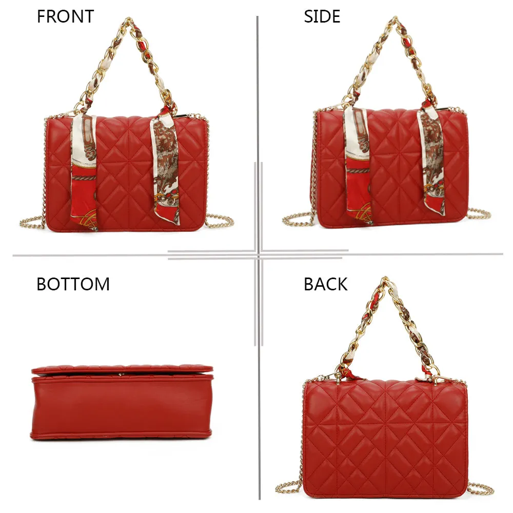 Gallantry Quilted Éclat sac bandoulière Rouge matelassé