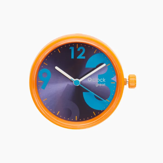 O bag O clock great cadran montre soleil fluo chiffres cobalto