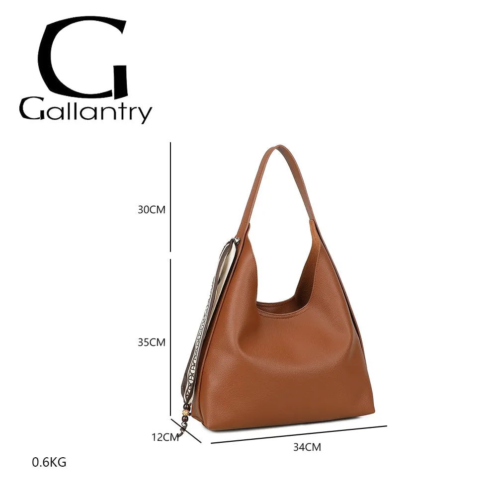 Gallantry La Nérélie sac épaule marron grand 34cm
