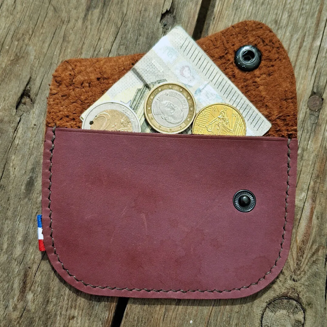 Atelier Anne R Prune Sauvage porte-monnaie cuir violet