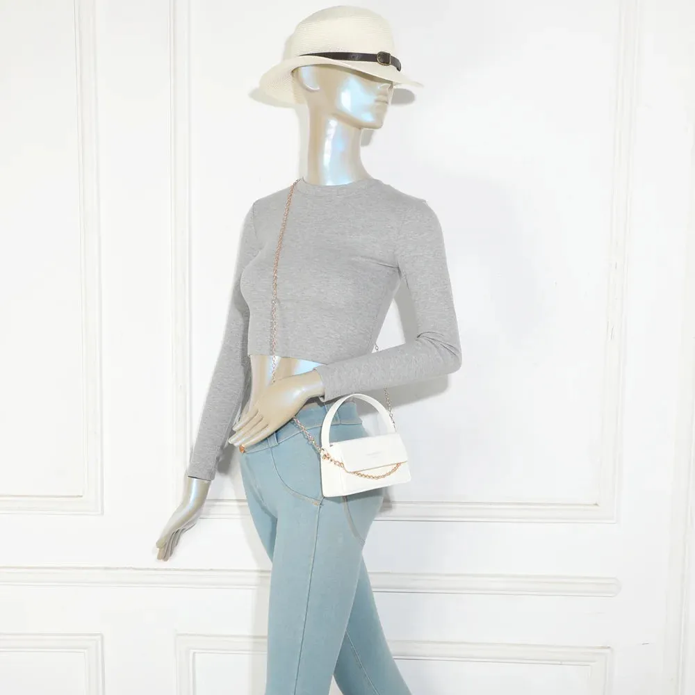Gallantry Paris Azurée mini sac chaîne dorée bleu clair