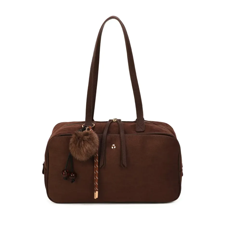 Gallantry Paris Ovalia sac à main épaule coffee suédine
