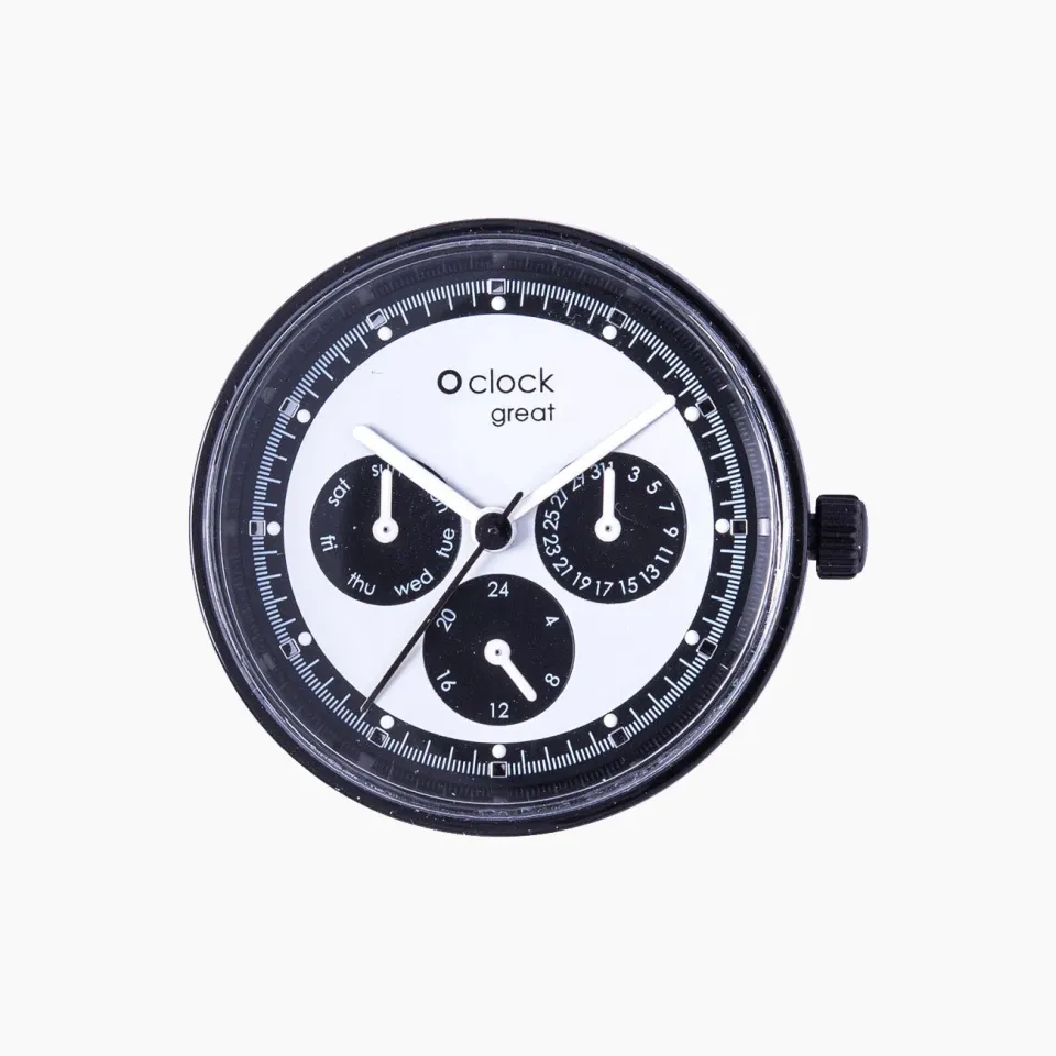 O Clock Great mécanisme Great Racing blanc montre