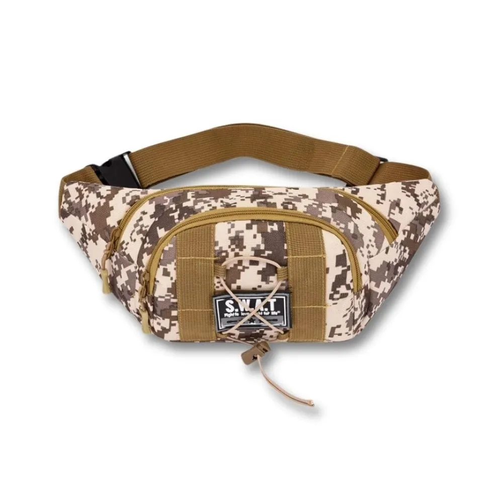Maison Sacoches Sixian sac banane militaire noir nylon