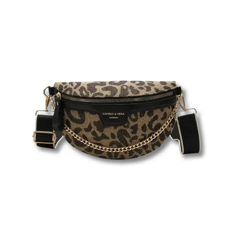 Maison Sacoches Aura sac banane femme toile noir