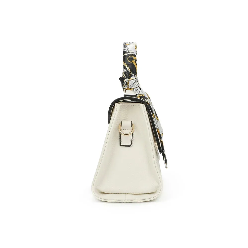 Gallantry Paris Éclat Moderne sac à main blanc effet serpent