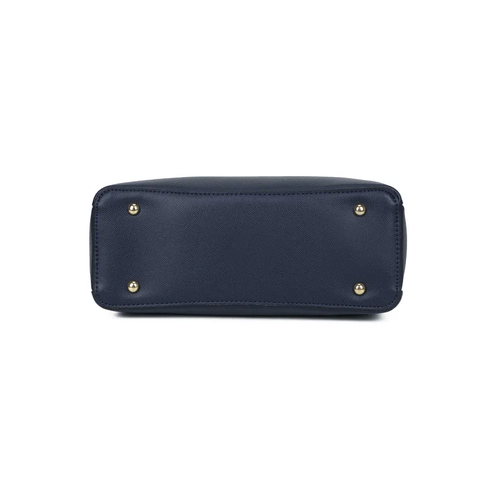 Gallantry La Cassia sac à main bleu foncé grainé
