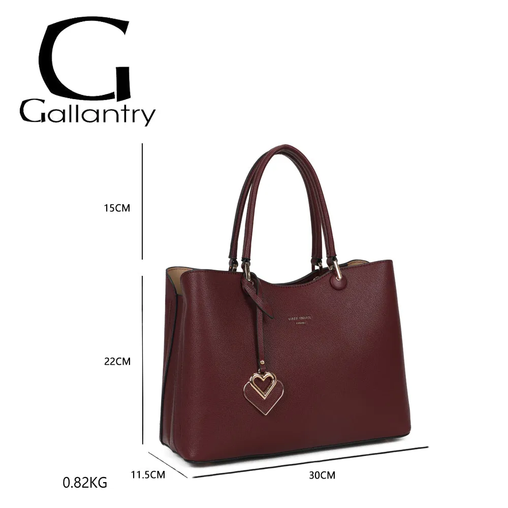 Gallantry Paris Le Lazare sac à main bordeaux 30 cm