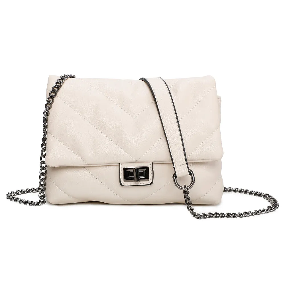 Gallantry Bianca sac bandoulière matelassé noir