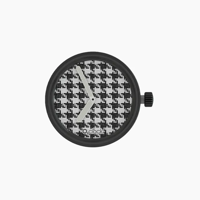 O bag O Clock mécanisme quartz pied-de-poule