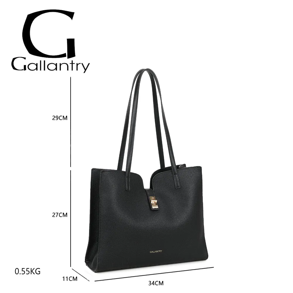Gallantry Camélia sac épaule noir grainé