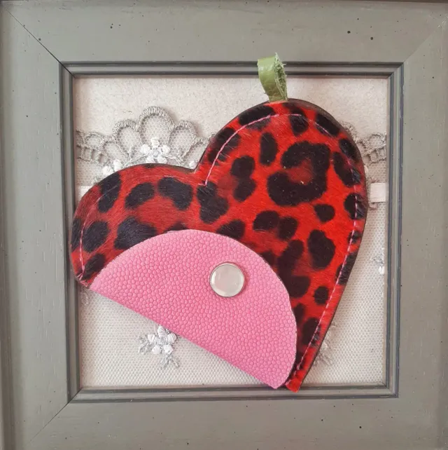 Atelier Anne R Atout cœur porte-monnaie cuir panthère