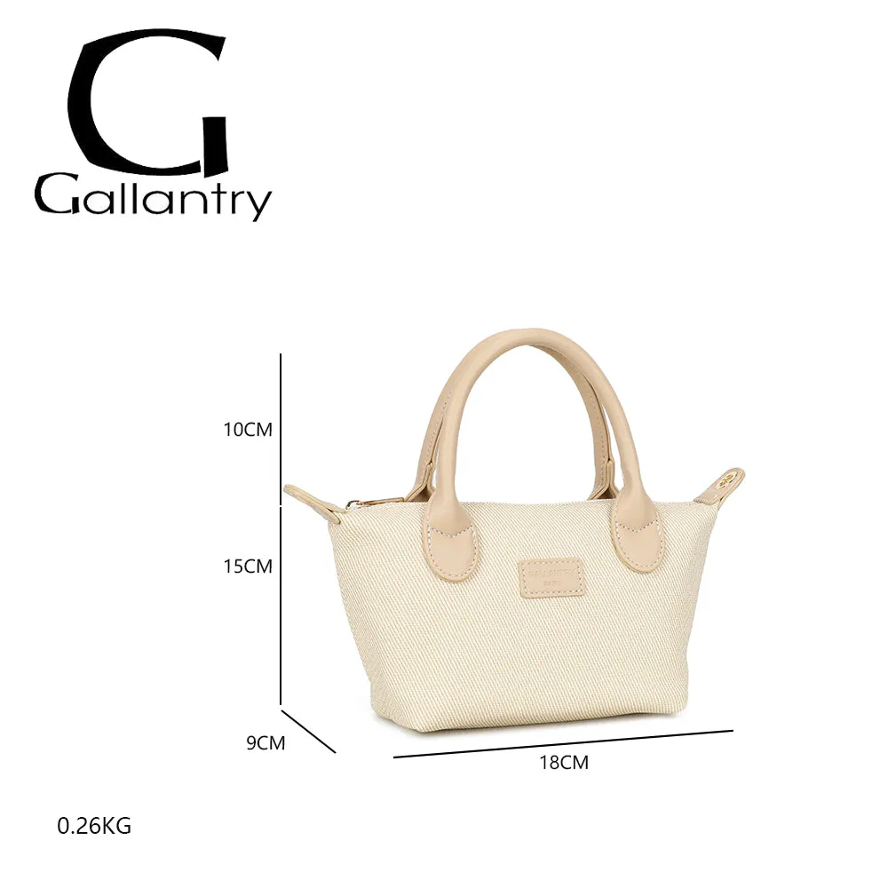Gallantry Le Soléa mini sac à main Noir Marron toile