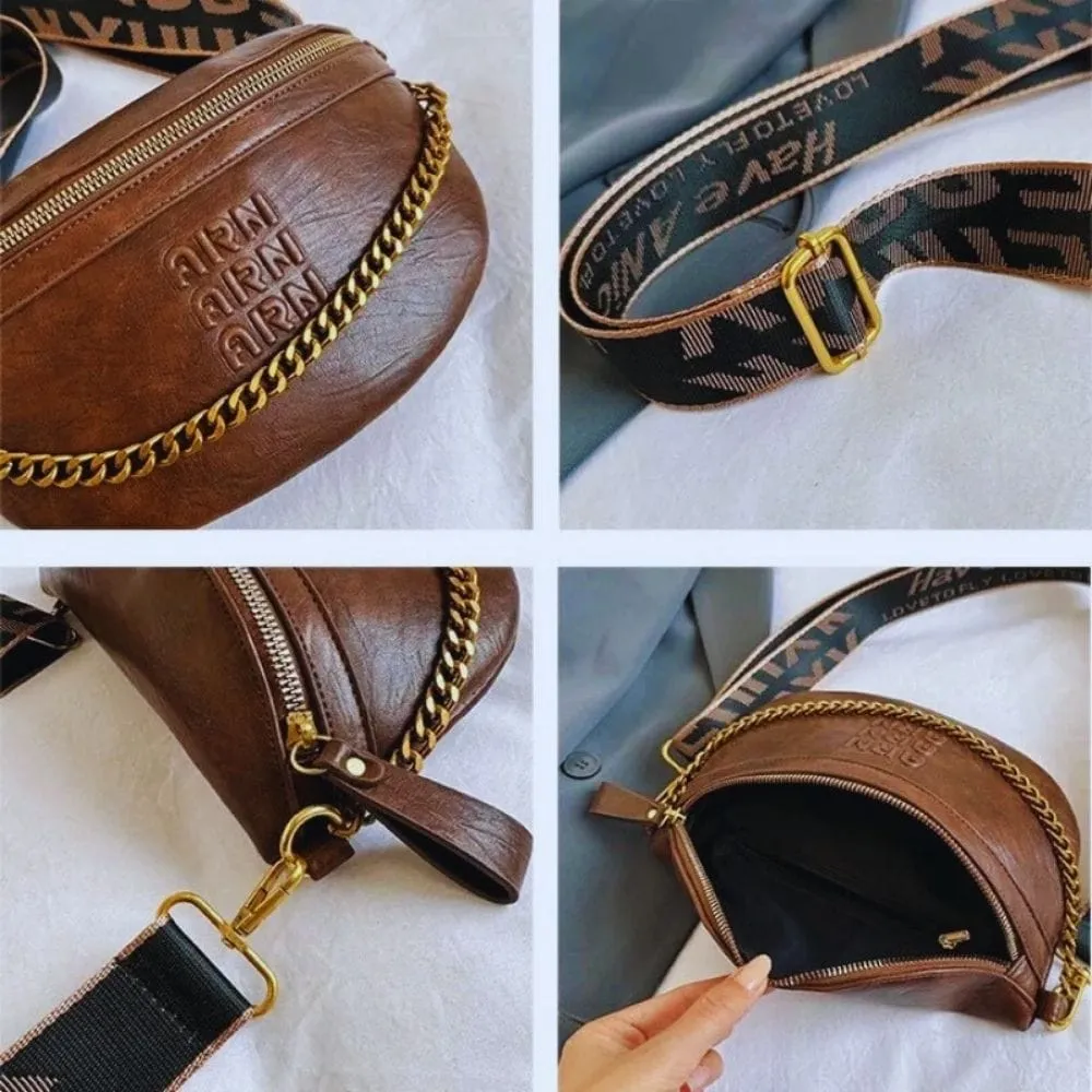 Maison Sacoches Alix sac banane cuir cafe compact