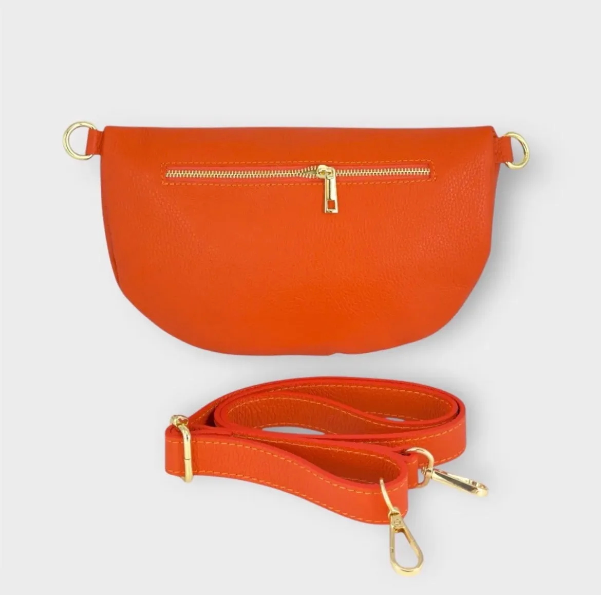 Hexagone Cuir Grande Banane sac banane 3 zips